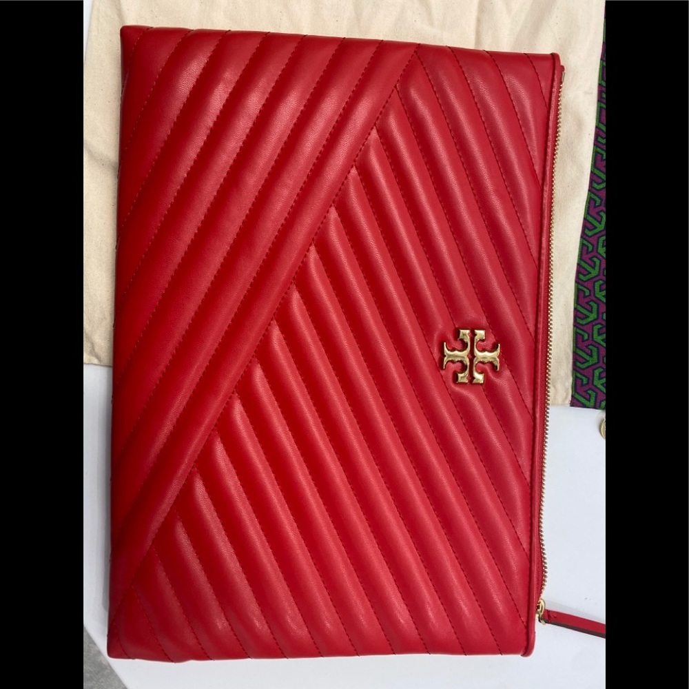 Tory Burch leather clutch- New Never used